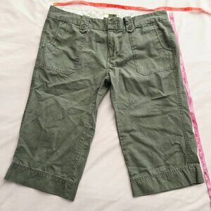 Roxy Olive Green Capri's Juniors Size 11 Cropped Pants
